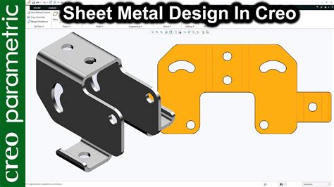 sheet metal in creo|sheet metal creo parametric.